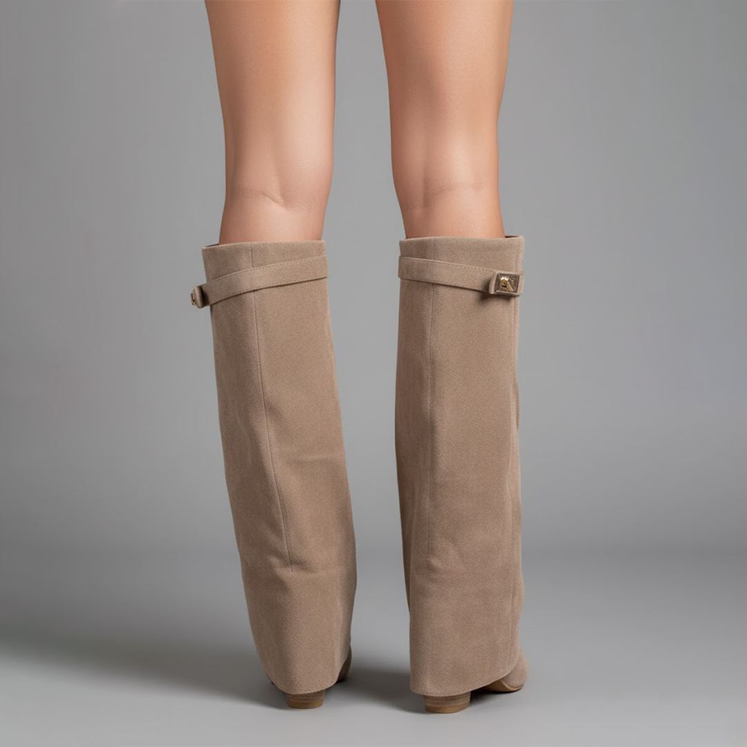 Lily | Women’s Black Over-the-Knee Boots With Buckle 5