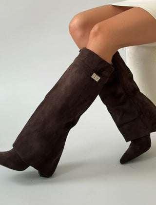 Lily | Women’s Black Over-the-Knee Boots With Buckle 7