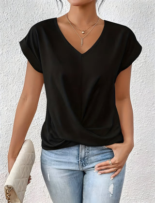 Maia | Twist Front V-Neck Top - Image 9