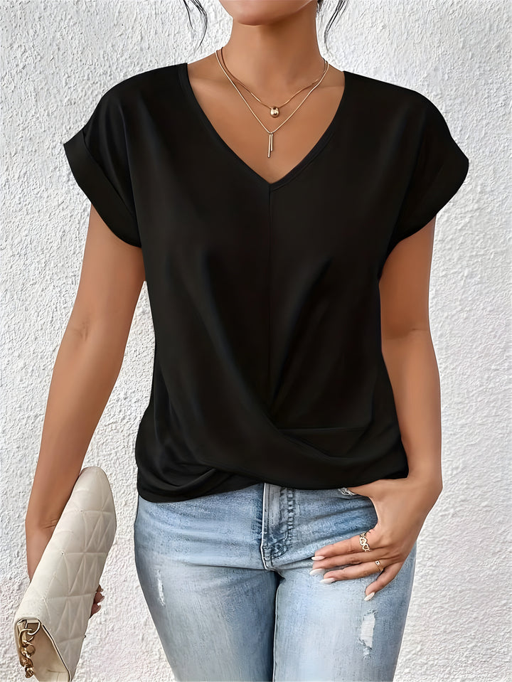 Maia | Twist Front V-Neck Top - Image 9
