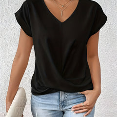 Maia | Twist Front V-Neck Top - Image 16