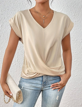 Maia | Twist Front V-Neck Top - Image 14