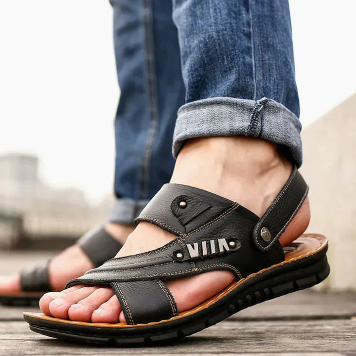 Men's Breathable Leather Sandals | Supportive Adjustable Summer Footwear 1