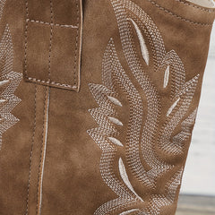 Mia | Women’s Wide Calf Mid-Calf Cowgirl Boots With Embroidered Shaft 6