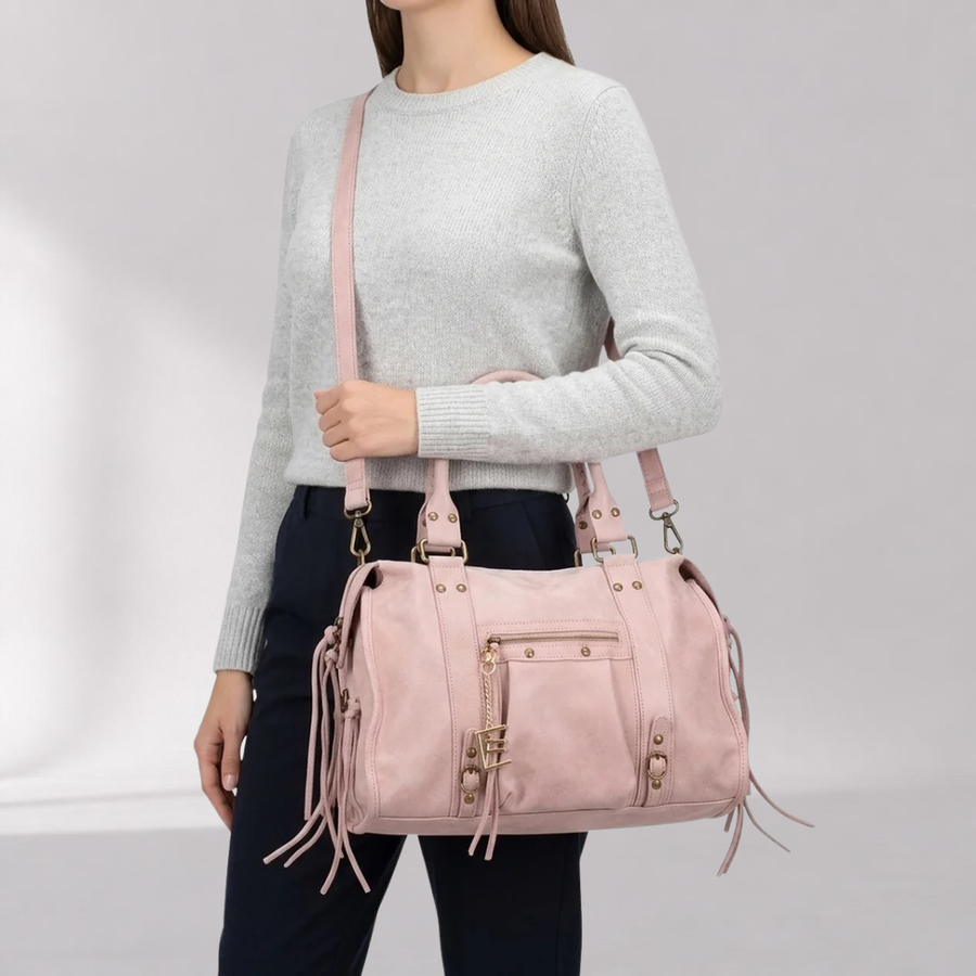 Vanilla Pink Genuine Leather Shoulder Bag