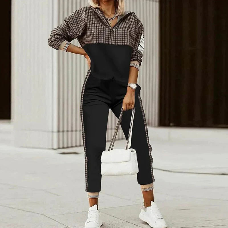 Zora | Women’s Modern Casual Zipper Top Tracksuit - Image 2