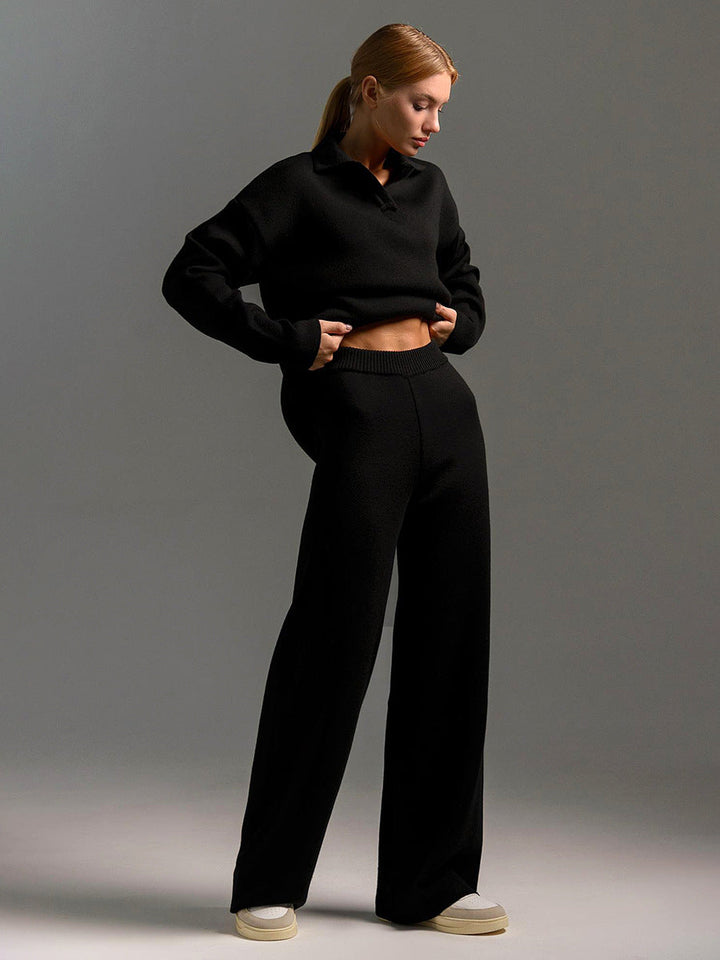 Hannah | Women’s Collared Two Piece Relaxed Fit Lounge Set - Image 4