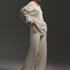 Hannah | Women’s Collared Two Piece Relaxed Fit Lounge Set - Image 6