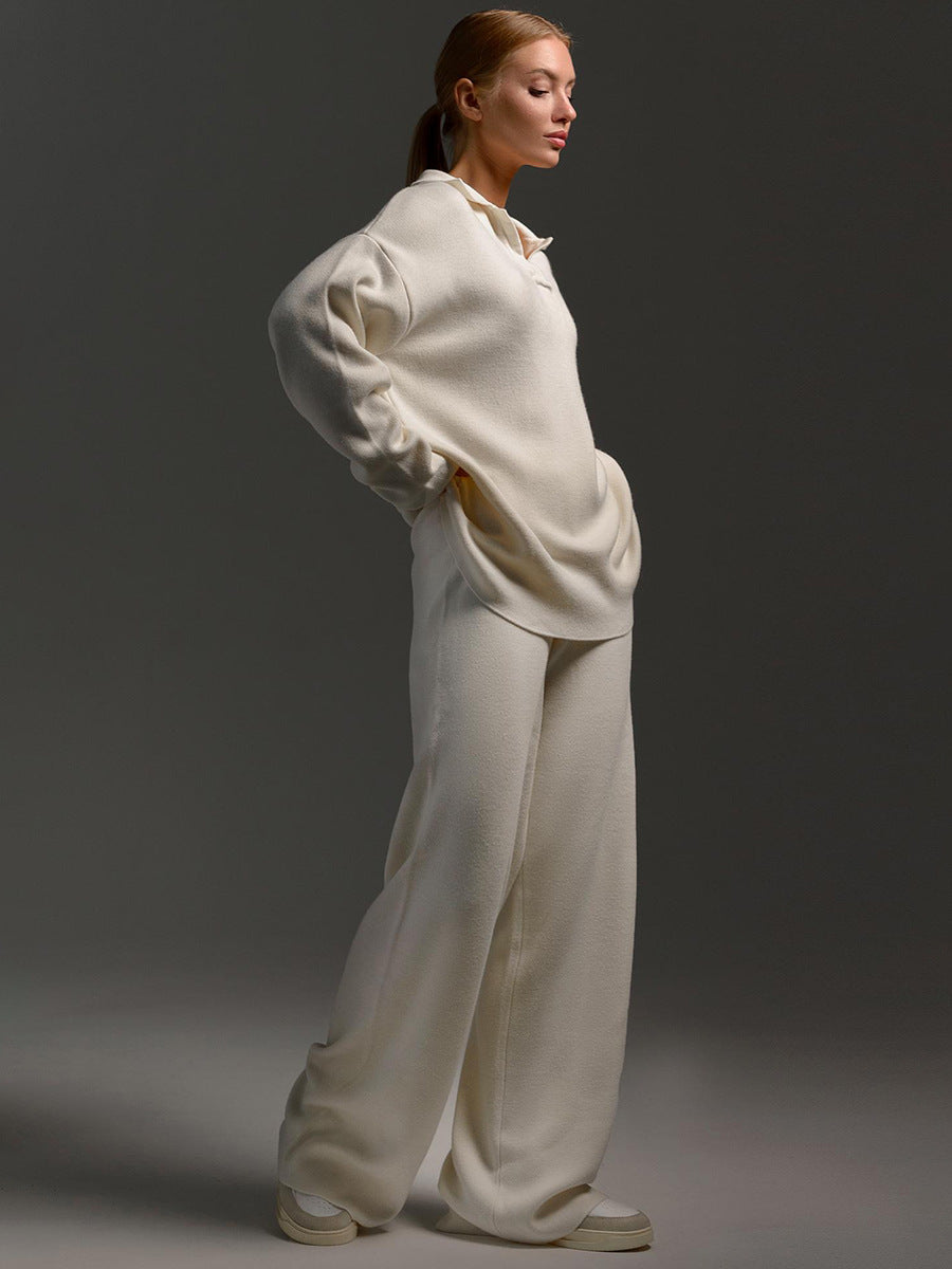 Hannah | Women’s Collared Two Piece Relaxed Fit Lounge Set - Image 6