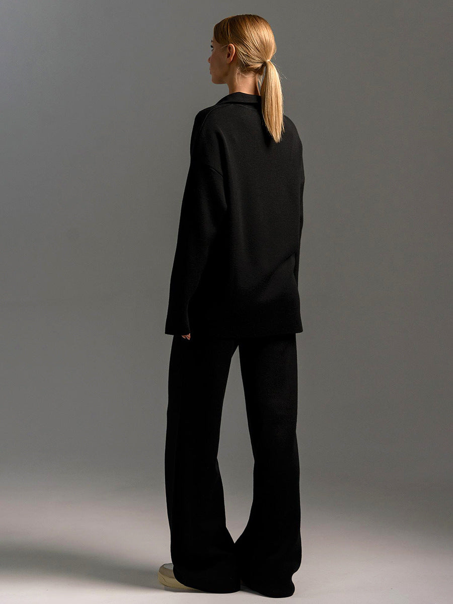 Hannah | Women’s Collared Two Piece Relaxed Fit Lounge Set - Image 2