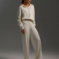 Hannah | Women’s Collared Two Piece Relaxed Fit Lounge Set - Image 5