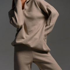 Hannah | Women’s Collared Two Piece Relaxed Fit Lounge Set - Image 8