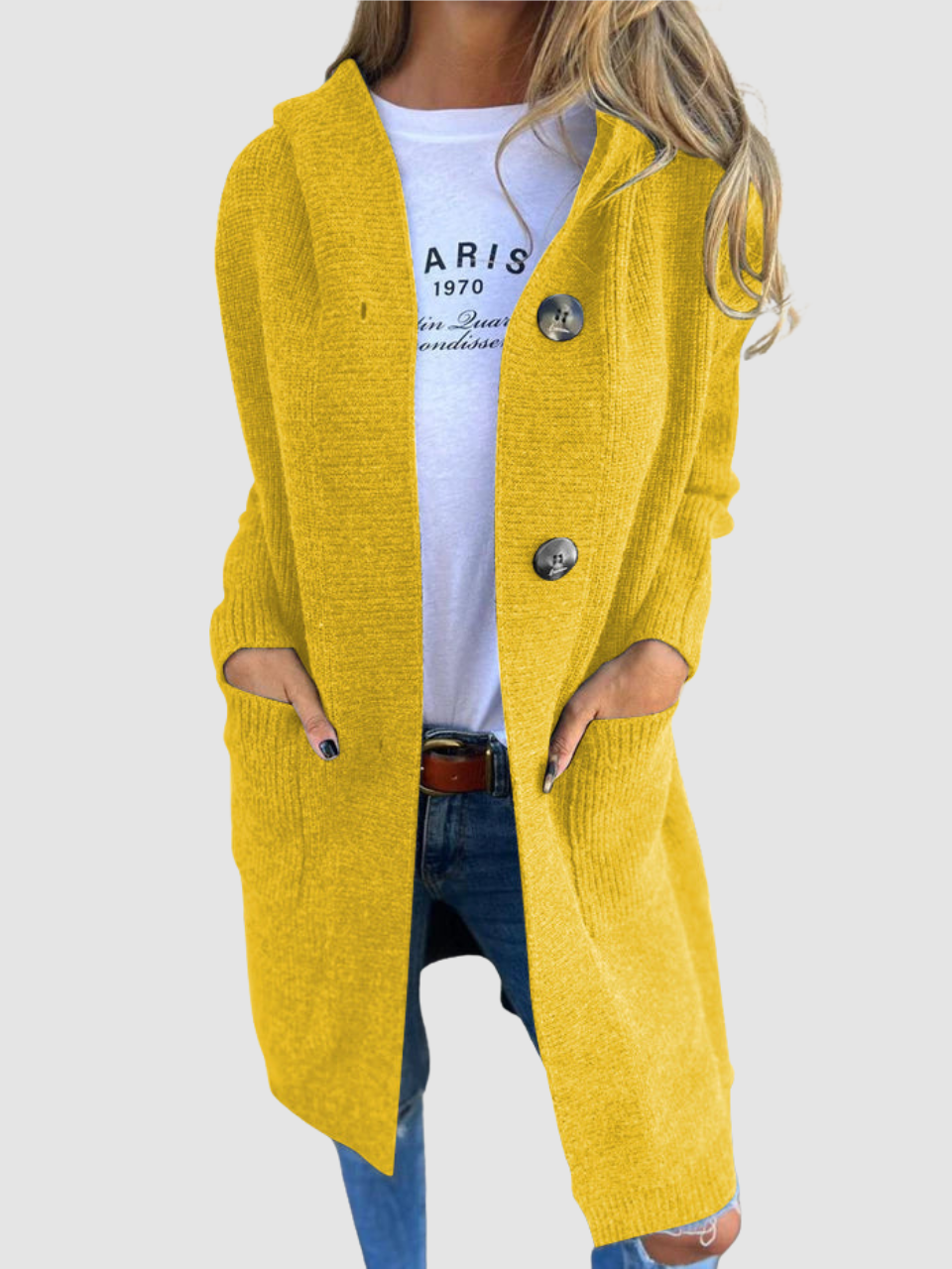 Women’s Chunky Knit Open Front Cardigan