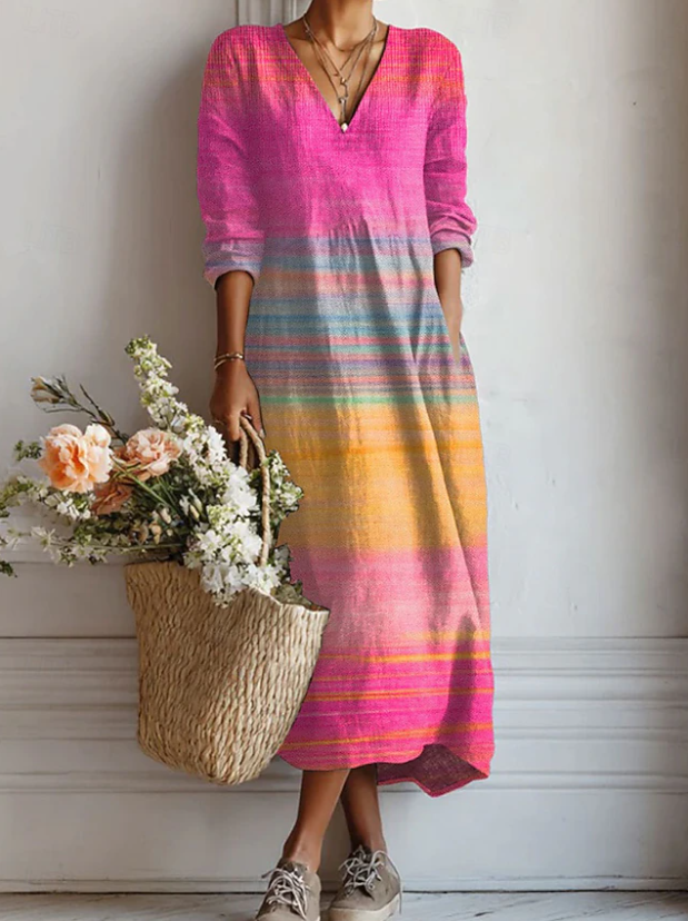Women's Long Sleeve Maxi Dress with pockets