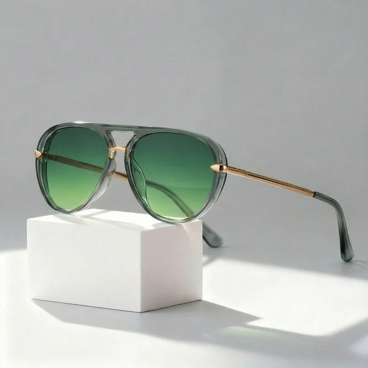 Unisex Double Bridge Aviator Sunglasses | Stylish Lightweight All-Season Eyewear 0