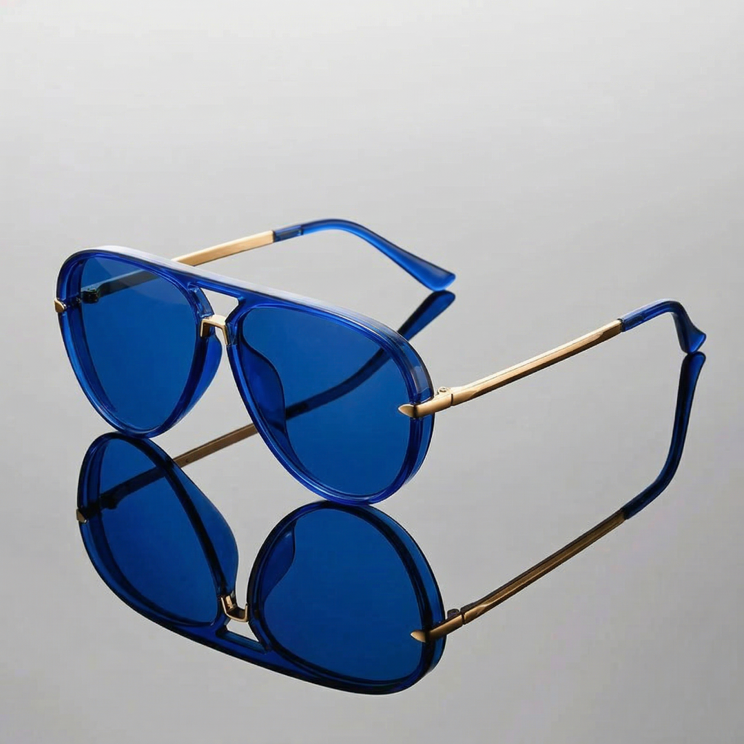Unisex Double Bridge Aviator Sunglasses | Stylish Lightweight All-Season Eyewear 1