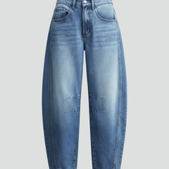Jessica | Women’s Casual Mid-Waist Denim Jeans with Front Closure - Image 1