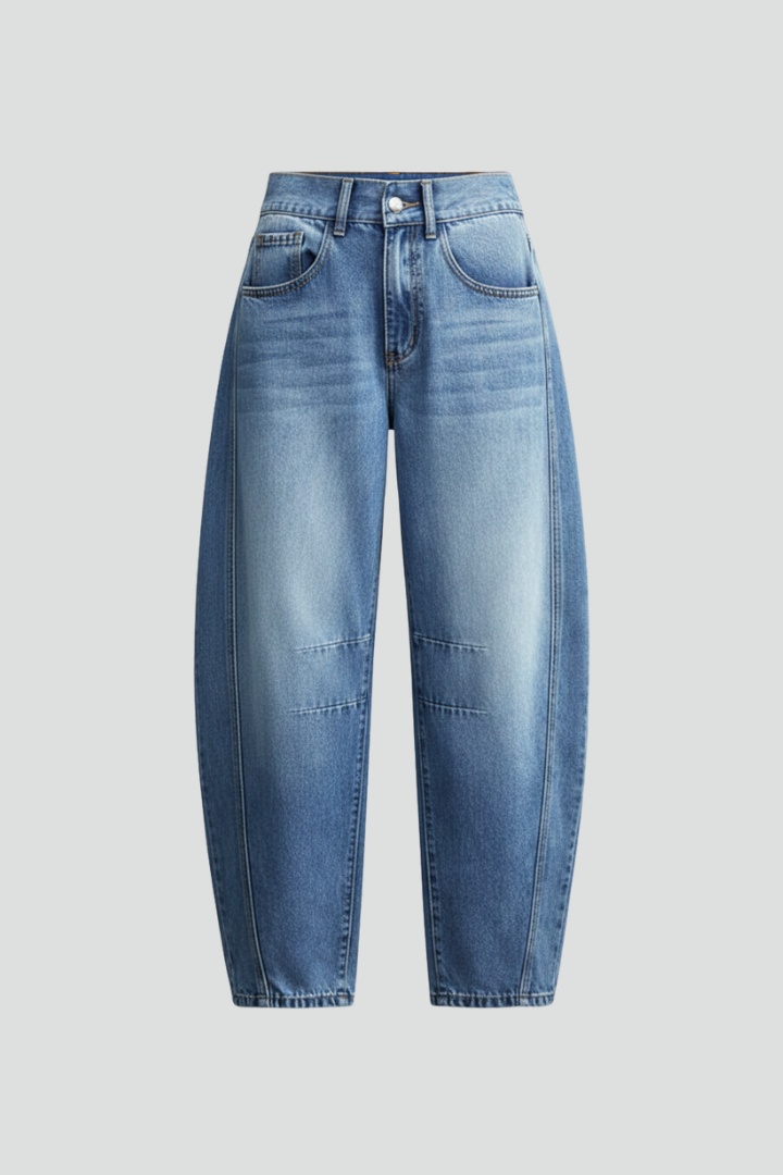 Jessica | Women’s Casual Mid-Waist Denim Jeans with Front Closure - Image 1