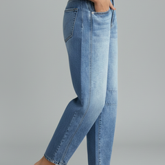 Jessica | Women’s Casual Mid-Waist Denim Jeans with Front Closure - Image 5