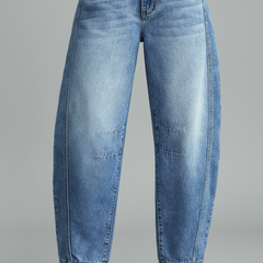 Jessica | Women’s Casual Mid-Waist Denim Jeans with Front Closure - Image 2