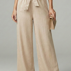 Charlotte | Women’s Palazzo Pants with Tie Belt and Wide Legs - Image 6