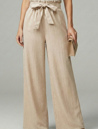 Charlotte | Women’s Palazzo Pants with Tie Belt and Wide Legs - Image 6