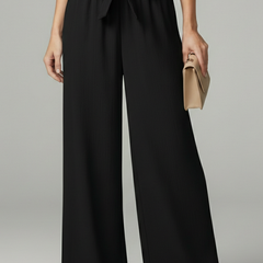 Charlotte | Women’s Palazzo Pants with Tie Belt and Wide Legs - Image 8