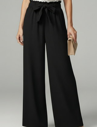 Charlotte | Women’s Palazzo Pants with Tie Belt and Wide Legs - Image 8