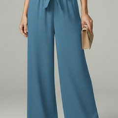 Charlotte | Women’s Palazzo Pants with Tie Belt and Wide Legs - Image 5