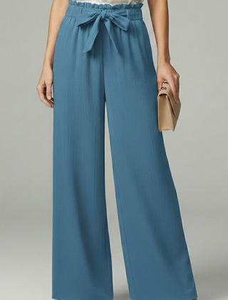 Charlotte | Women’s Palazzo Pants with Tie Belt and Wide Legs - Image 5