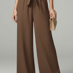 Charlotte | Women’s Palazzo Pants with Tie Belt and Wide Legs - Image 7