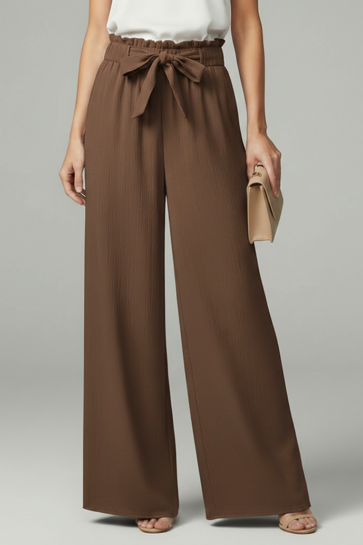 Charlotte | Women’s Palazzo Pants with Tie Belt and Wide Legs - Image 7
