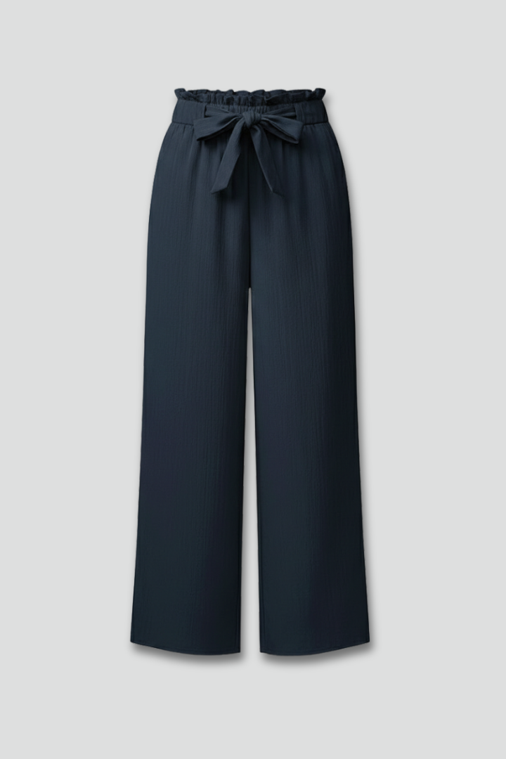 Charlotte | Women’s Palazzo Pants with Tie Belt and Wide Legs - Image 1