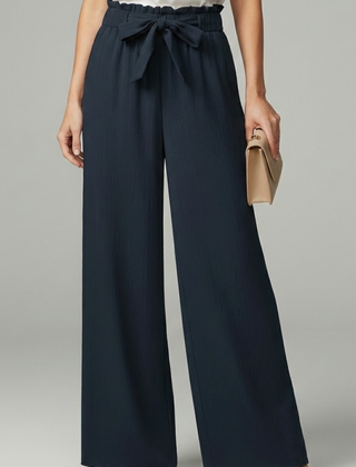 Charlotte | Women’s Palazzo Pants with Tie Belt and Wide Legs - Image 2