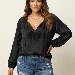 Women's Airy Lace Blouse | Bohemian Chic Relaxed Fit Top 11