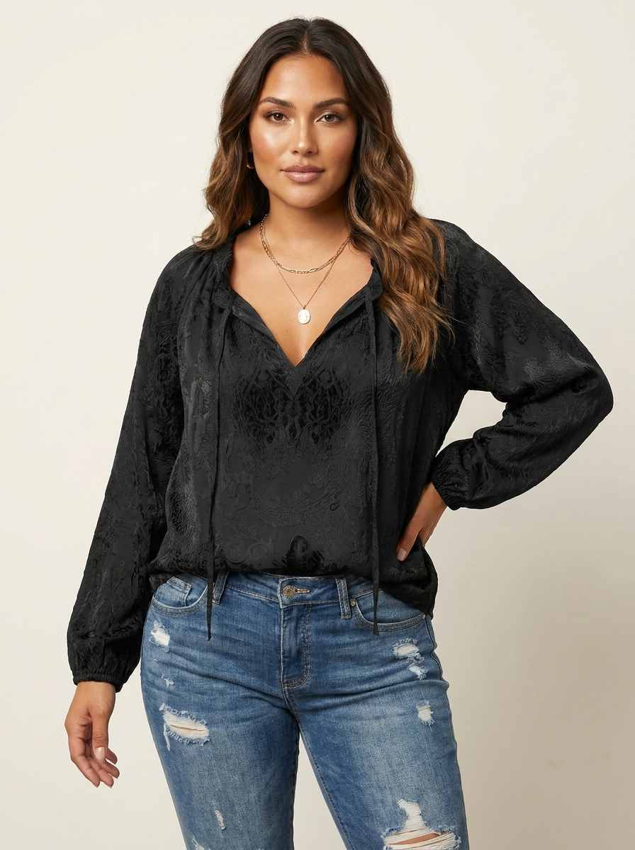 Women's Airy Lace Blouse | Bohemian Chic Relaxed Fit Top 11