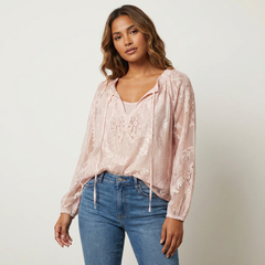 Women's Airy Lace Blouse | Bohemian Chic Relaxed Fit Top 5