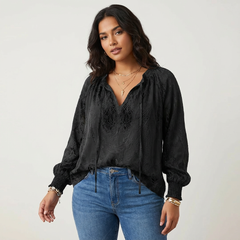 Women's Airy Lace Blouse | Bohemian Chic Relaxed Fit Top 7