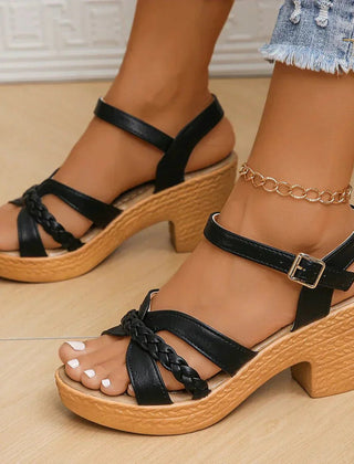 Women's Braided Orthopedic Platform Sandals | Elegant Adjustable Summer Footwear 0