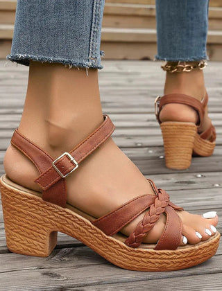 Women's Braided Orthopedic Platform Sandals | Elegant Adjustable Summer Footwear 4