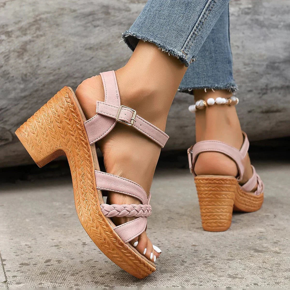 Women's Braided Orthopedic Platform Sandals | Elegant Adjustable Summer Footwear 5
