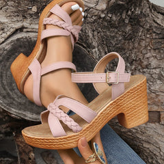 Women's Braided Orthopedic Platform Sandals | Elegant Adjustable Summer Footwear 8