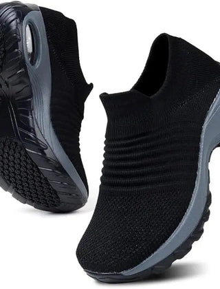 Women's Breathable Knit Slip-On Sneakers | Comfortable Orthopedic Walking Shoes 0