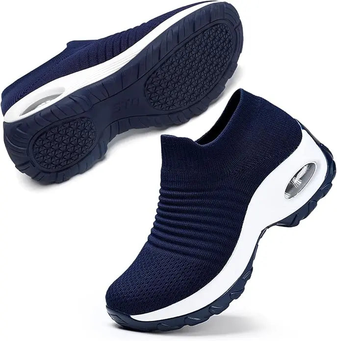 Women's Breathable Knit Slip-On Sneakers | Comfortable Orthopedic Walking Shoes 3