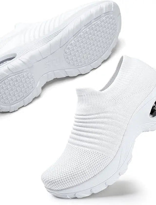 Women's Breathable Knit Slip-On Sneakers | Comfortable Orthopedic Walking Shoes 4