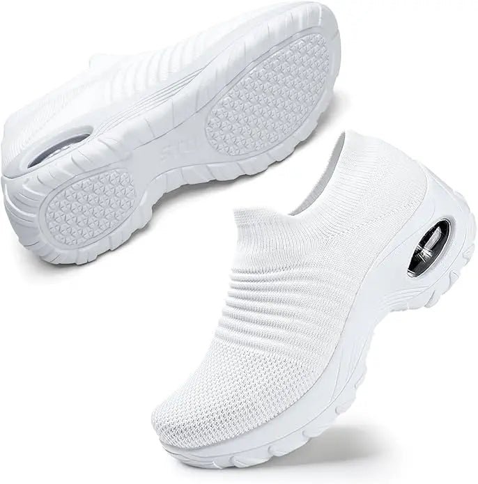 Women's Breathable Knit Slip-On Sneakers | Comfortable Orthopedic Walking Shoes 4
