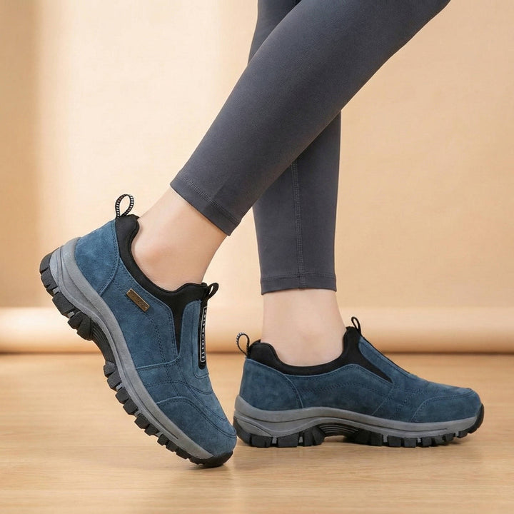 Women's Breathable Knit Walking Shoes | Comfortable Arch Support Slip-On Sneakers 0