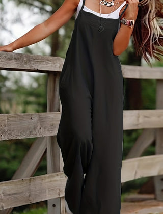 Women's Breathable Linen Wide Leg Jumpsuit | Effortlessly Chic Summer Outfit 16
