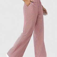 Women's Breathable Linen Wide Leg Pants | Elegant Relaxed Fit Summer Trousers 2