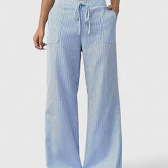 Women's Breathable Linen Wide Leg Pants | Elegant Relaxed Fit Summer Trousers 6